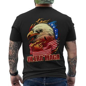 Ultra Maga Bald Eagle Anti Biden Trump 2024 Usa America Tshirt Men's Crewneck Short Sleeve Back Print T-shirt - Monsterry AU