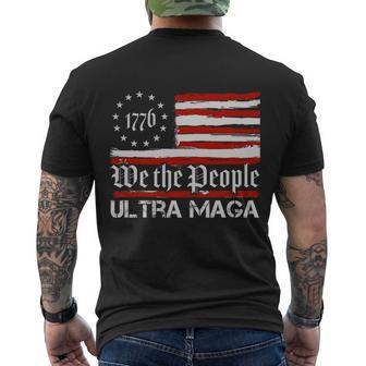 Ultra Maga We The People Shirt Funny Anti Biden Us Flag Pro Trump Trendy Tshirt Men's Crewneck Short Sleeve Back Print T-shirt - Monsterry CA