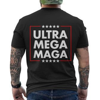 Ultra Mega Maga Trump Liberal Supporter Republican Family Men's Crewneck Short Sleeve Back Print T-shirt - Monsterry UK