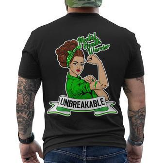 Unbreakable Mental Health Warrior Tshirt Men's Crewneck Short Sleeve Back Print T-shirt - Monsterry