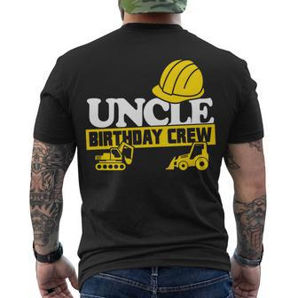 Uncle Birthday Crew Construction Party Men's T-shirt Back Print - Thegiftio UK