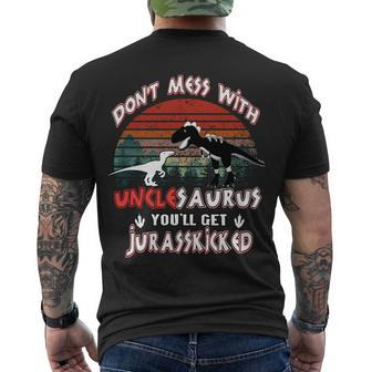 Uncle Dinosaur Trex V2 Men's Crewneck Short Sleeve Back Print T-shirt - Monsterry