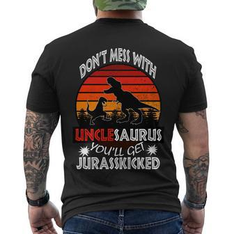 Uncle Dinosaur V2 Men's Crewneck Short Sleeve Back Print T-shirt - Monsterry AU