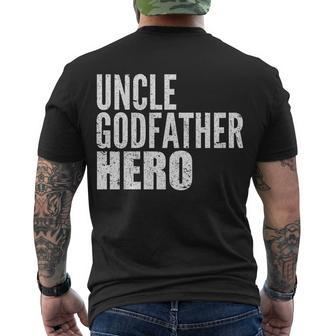 Uncle Godfather Hero Tshirt Men's Crewneck Short Sleeve Back Print T-shirt - Monsterry