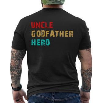 Uncle Godfather Hero V4 Men's Crewneck Short Sleeve Back Print T-shirt - Monsterry
