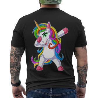 Unicorn Dabbing V2 Men's Crewneck Short Sleeve Back Print T-shirt - Monsterry UK