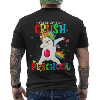 Unicorn Im Ready To Crush Preschool Men's Crewneck Short Sleeve Back Print T-shirt - Monsterry