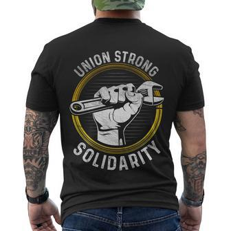 Union Strong Solidarity Labor Day Worker Proud Laborer Gift Men's Crewneck Short Sleeve Back Print T-shirt - Monsterry DE
