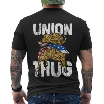 Union Thug Labor Day Skilled Union Laborer Worker Cute Gift Men's Crewneck Short Sleeve Back Print T-shirt - Monsterry DE