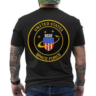 United States Space Force Ussf V2 Men's Crewneck Short Sleeve Back Print T-shirt - Monsterry AU