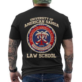 University Of Samoa Law School Logo Emblem Tshirt Men's Crewneck Short Sleeve Back Print T-shirt - Monsterry CA