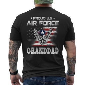 Us Air Force Proud Granddad -Proud Air Force Granddad Father Men's T-shirt Back Print - Thegiftio UK