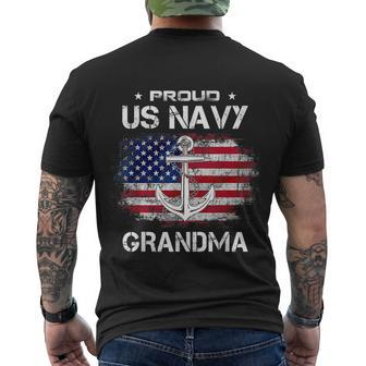 Us Navy Proud Grandma Proud Us Navy Grandma Veteran Day Men's T-shirt Back Print - Thegiftio UK