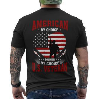 Us Veteran American Flag Men's T-shirt Back Print - Thegiftio UK