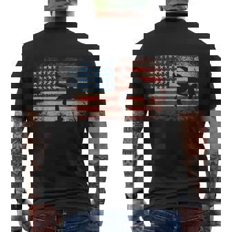 Usa Flag Wrestling American Flag Wrestling Wrestle Tshirt Men's Crewneck Short Sleeve Back Print T-shirt - Monsterry