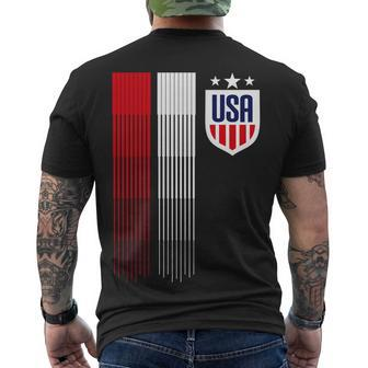 Usa Womens Soccer Tshirt Men's Crewneck Short Sleeve Back Print T-shirt - Monsterry