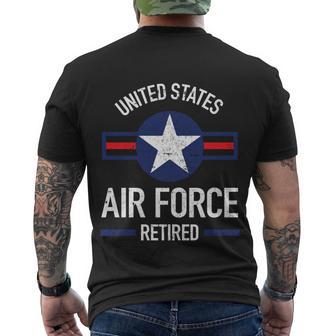 Usaf Retired Air Force Military Retirement Gift Hoodie Men's Crewneck Short Sleeve Back Print T-shirt - Monsterry DE