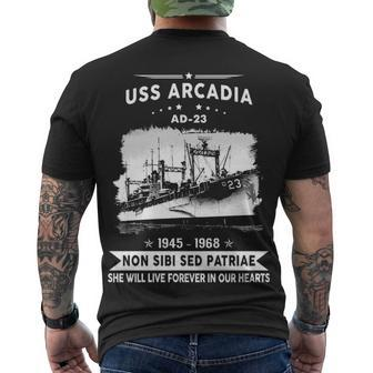 Uss Arcadia Ad Men's Crewneck Short Sleeve Back Print T-shirt - Monsterry AU