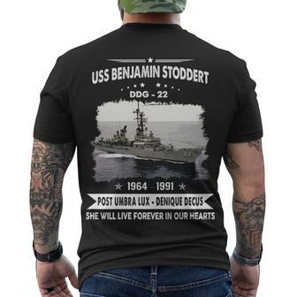 Uss Benjamin Stoddert Ddg V2 Men's Crewneck Short Sleeve Back Print T-shirt - Monsterry UK