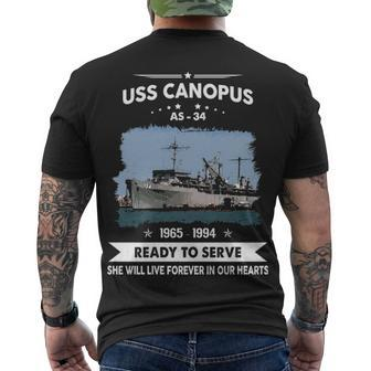 Uss Canopus As Men's Crewneck Short Sleeve Back Print T-shirt - Monsterry