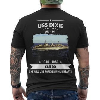 Uss Dixie Ad Men's Crewneck Short Sleeve Back Print T-shirt - Monsterry