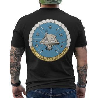 Uss Dwight D Eisenhower Cvn Men's Crewneck Short Sleeve Back Print T-shirt - Monsterry