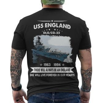 Uss England Dlg 22 Cg Men's Crewneck Short Sleeve Back Print T-shirt - Monsterry