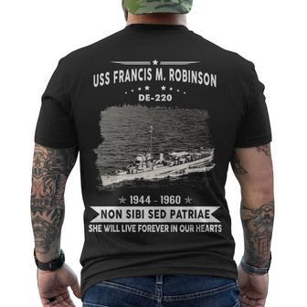 Uss Francis M Robinson De Men's Crewneck Short Sleeve Back Print T-shirt - Monsterry