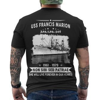 Uss Francis Marion Lpa 249 Apa Men's Crewneck Short Sleeve Back Print T-shirt - Monsterry AU