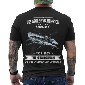 Uss George Washington Ssbn Men's Crewneck Short Sleeve Back Print T-shirt - Monsterry DE