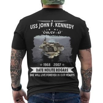 Uss John F Kennedy Cv 67 Cva67 Front Style Men's Crewneck Short Sleeve Back Print T-shirt - Monsterry AU