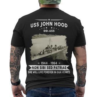 Uss John Hood Dd Men's Crewneck Short Sleeve Back Print T-shirt - Monsterry UK