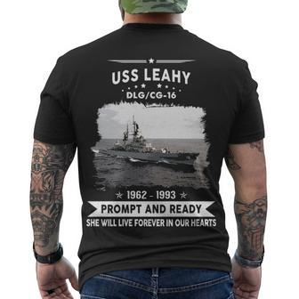 Uss Leahy Cg 16 Dlg Men's Crewneck Short Sleeve Back Print T-shirt - Monsterry