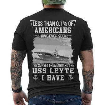 Uss Leyte Cv 32 Sunset Men's Crewneck Short Sleeve Back Print T-shirt - Monsterry