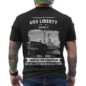 Uss Liberty Agtr Men's Crewneck Short Sleeve Back Print T-shirt - Monsterry
