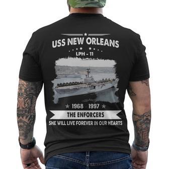 Uss New Orleans Lph Men's Crewneck Short Sleeve Back Print T-shirt - Monsterry UK