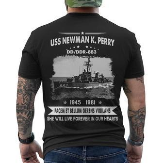Uss Newman K Perry Dd Men's Crewneck Short Sleeve Back Print T-shirt - Monsterry UK