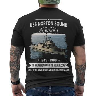 Uss Norton Sound Avm Men's Crewneck Short Sleeve Back Print T-shirt - Monsterry