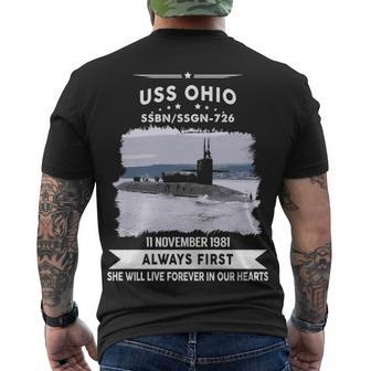 Uss Ohio Ssbn 726 Ssgn Men's Crewneck Short Sleeve Back Print T-shirt - Monsterry CA