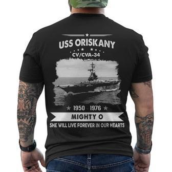 Uss Oriskany Cv 34 Cva V2 Men's Crewneck Short Sleeve Back Print T-shirt - Monsterry