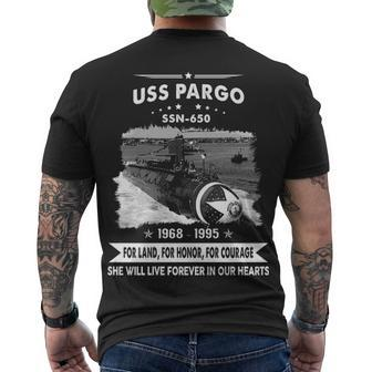 Uss Pargo Ssn Men's Crewneck Short Sleeve Back Print T-shirt - Monsterry