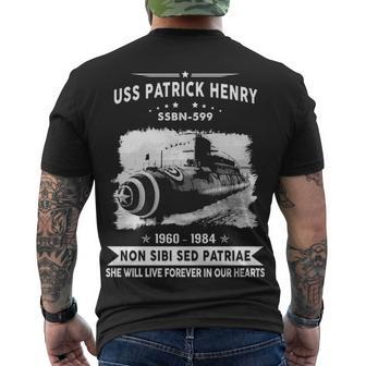 Uss Patrick Henry Ssbn Men's Crewneck Short Sleeve Back Print T-shirt - Monsterry UK