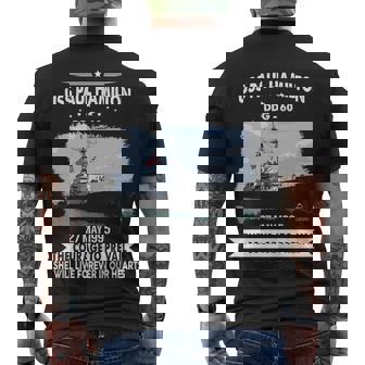 Uss Paul Hamilton Ddg V2 Men's Crewneck Short Sleeve Back Print T-shirt - Monsterry