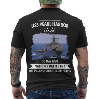 Uss Pearl Harbor Lsd V2 Men's Crewneck Short Sleeve Back Print T-shirt - Monsterry DE