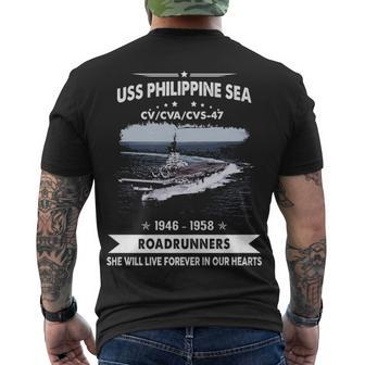 Uss Philippine Sea Cv Men's Crewneck Short Sleeve Back Print T-shirt - Monsterry AU