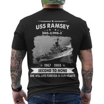 Uss Ramsey Ffg V2 Men's Crewneck Short Sleeve Back Print T-shirt - Monsterry UK