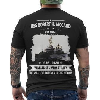 Uss Robert H Mccard Dd Men's Crewneck Short Sleeve Back Print T-shirt - Monsterry CA
