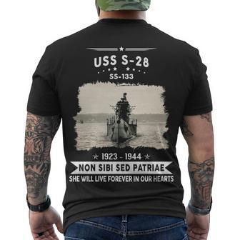Uss S-28 Ss Men's Crewneck Short Sleeve Back Print T-shirt - Monsterry AU