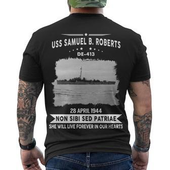 Uss Samuel B Roberts De Men's Crewneck Short Sleeve Back Print T-shirt - Monsterry