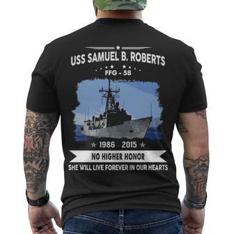 Uss Samuel B Roberts Ffg V2 Men's Crewneck Short Sleeve Back Print T-shirt - Monsterry DE
